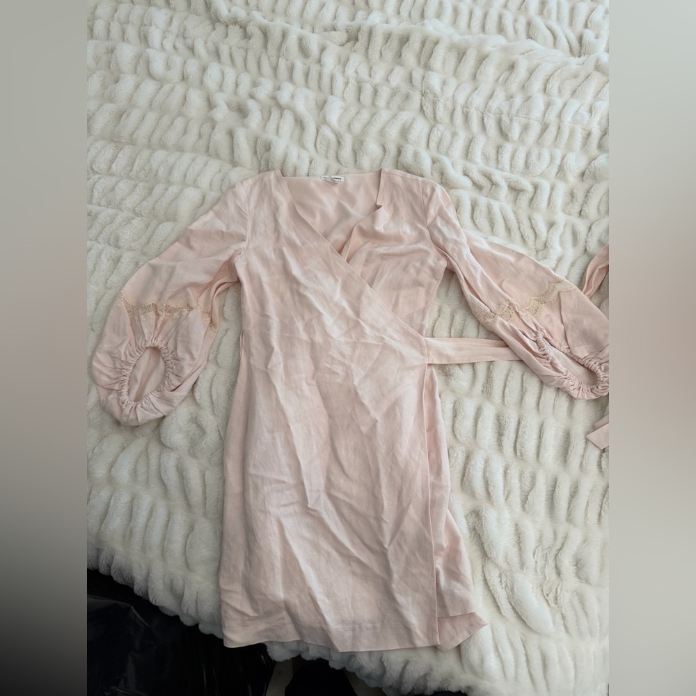 Club Monaco Elegant Pink Wrap Dress